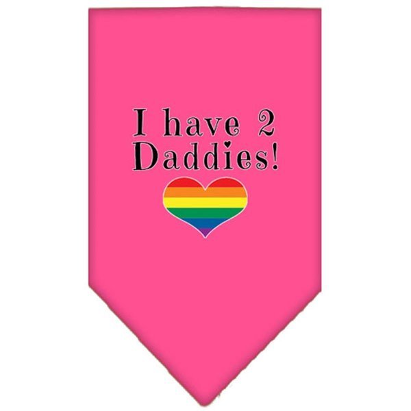 I Have 2 Daddies Screen Print BandanaBright Pink Large, Mirage Pet Products, Mfr#: 66-195 LGBPK